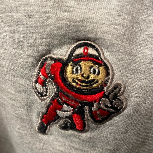 Old Varsity Sweater Adult Large Gray Ohio State Buckeyes Pull Over Hoodie - Picture 3 of 6